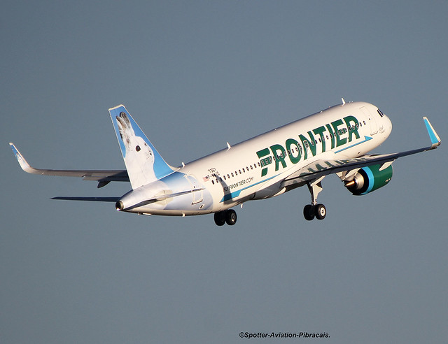Frontier Airlines. FIRST FLIGHT. NEW LIVERY  