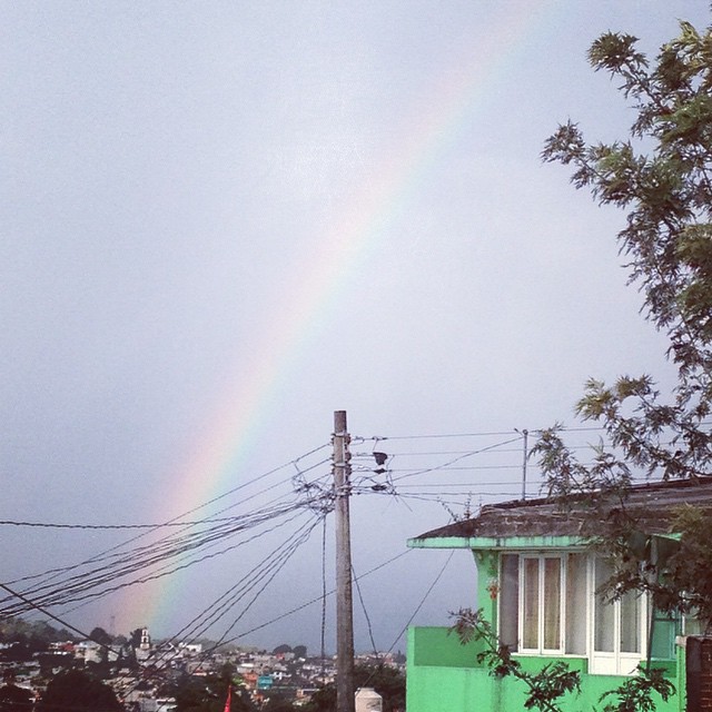 #Rainbow #rainydays #water #xalapa arcoiris desde mi casa