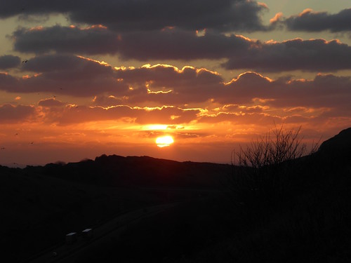 Sunset from the Western Heights Folkestone to Dover walk