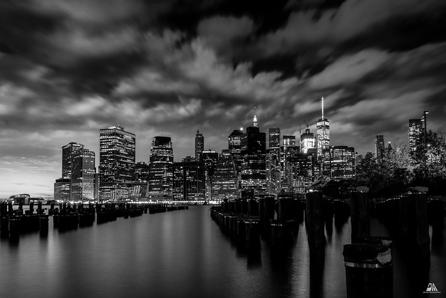 New York Manhattan Skyline Night View