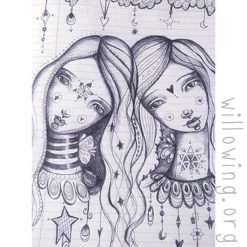 Last week on the retreat, I did not only give up my iphone/ computer/ comfort foods/ DVDs/ make-up and caffeine, but also MY ART SUPPLIES. This was possibly the hardest of them to give up of ALL of my comforts. But guess what happened? The creative force | by willowing