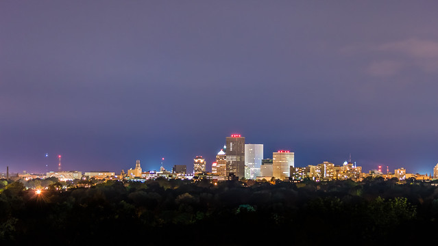 Rochester Skyline In The Evening