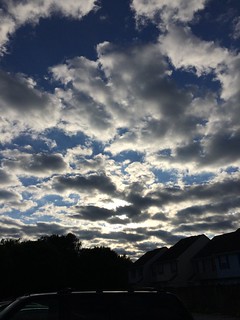 Sunday morning skies 6/28/15 #skies #clouds #blue #white #sunrise