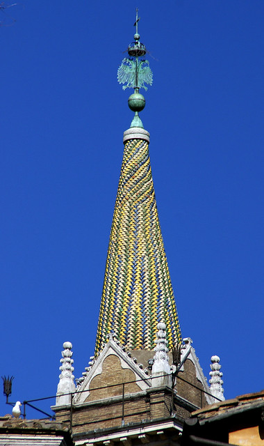 Rom, Santa Maria dell' Anima, Turm mit dem doppelköpfigen Reichsadler (steeple with double-headed Imperial Eagle)