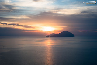 Aeolian Islands during sunset
