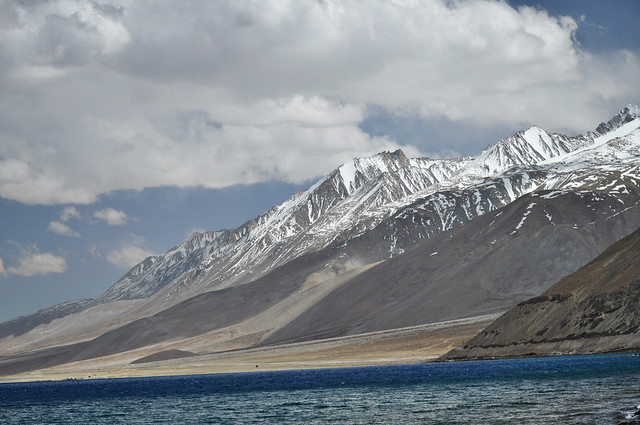 A view from Indian side of Pangong Tso, Laddakh