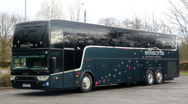 Ellisons Executive Travel, St Helens LOT 7E being used by the Chelsea team on their visit to Burnley on stopover in East Lancashire.