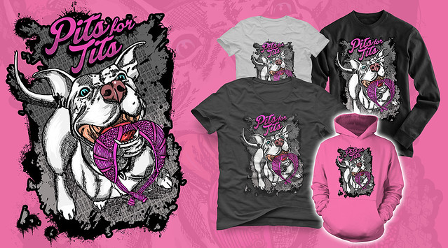 Pits for Tits, October is both National Pit Bull Awareness & Breast Cancer Awareness Month
