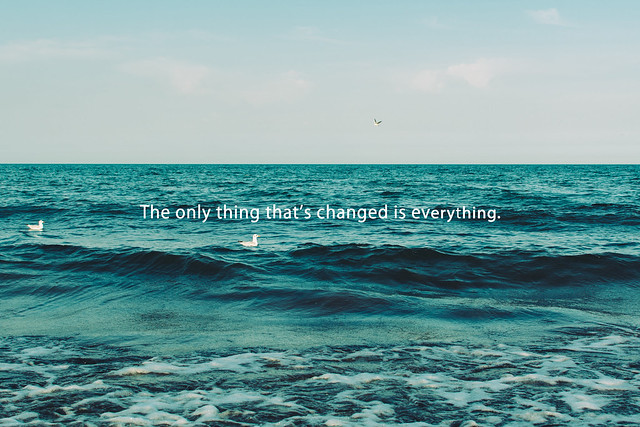 the only thing that's changed is everything