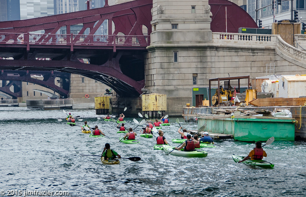 Ah, only in a kayak can you enjoy the natural beauty of Chicago