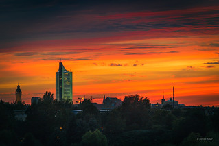 Sunset in Leipzig, Germany