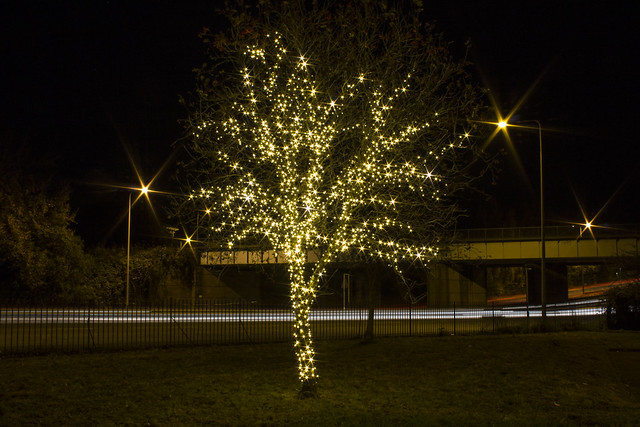 'Christmas tree', Western Avenue, Gabalfa, Cardiff