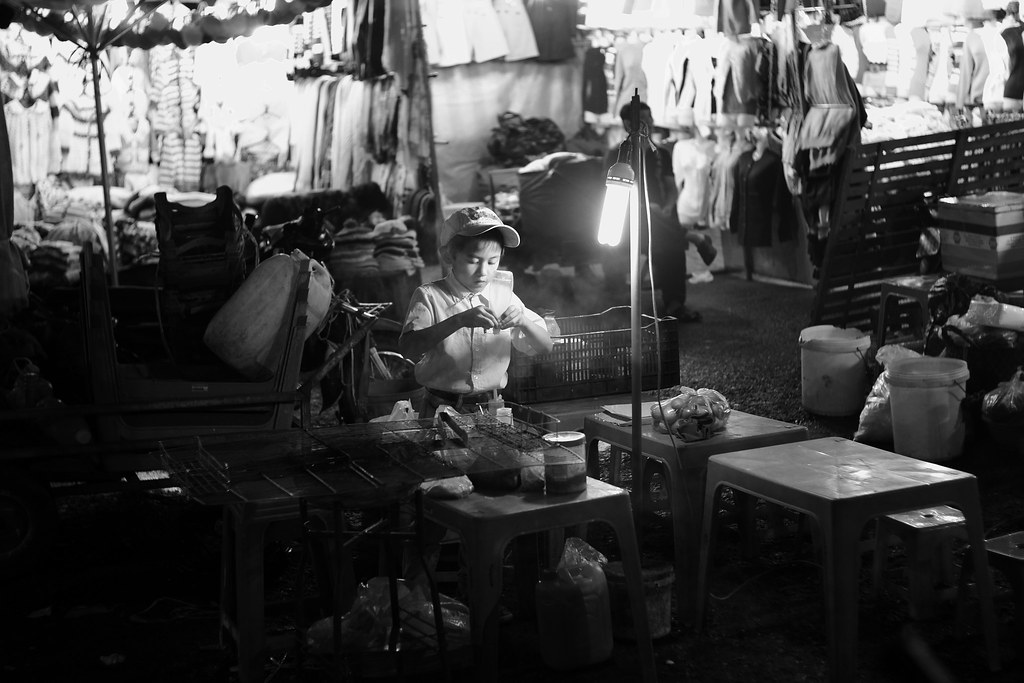 A little boy in Dalat market, Vietnam