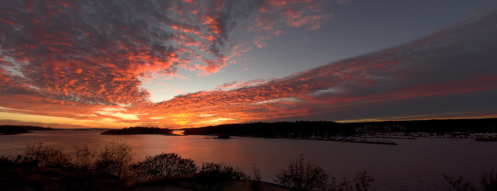 Sunset seen from Laholmen