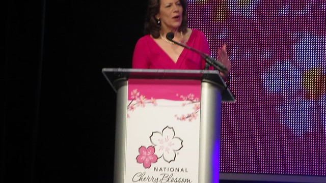 Diana Mayhew President of The National Cherry Blossom Festival at Opening Ceremony in Washington, D.C. USA 2017