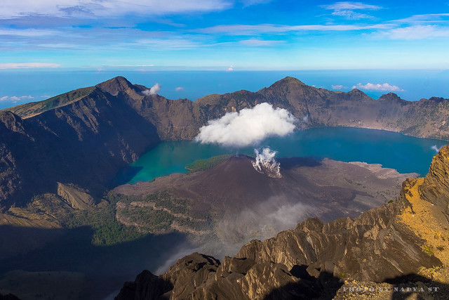 Rinjani vulcano, Indonesia