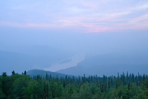 Yukon-285.jpg by Gilles79, view of the Yukon River from the Midnight Dome at sunsetsunset canada yukonterritory