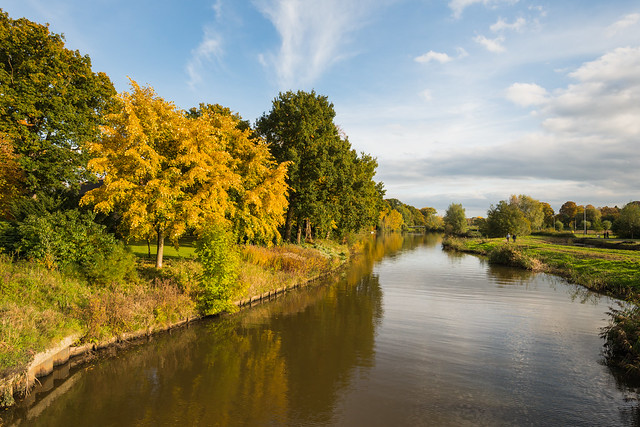 Dutch river in autumn