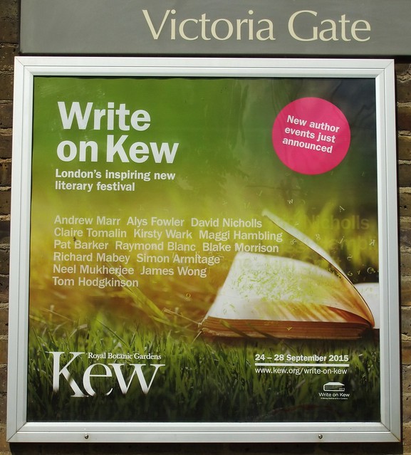“Write on Kew 2015 Literary Festival” Publicity Poster, Victoria Gate, Kew Gardens @ 25 July 2015