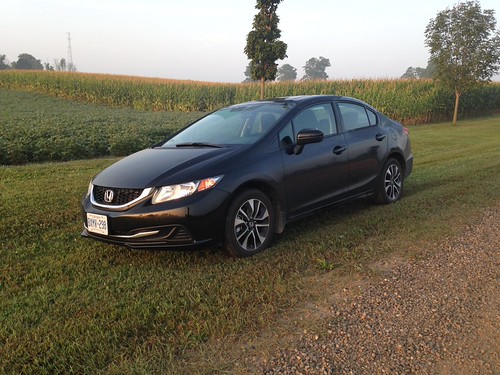 Honda by WabbitWanderer, My Honda Civic on a country road between Woodstock and London. I'd stopped to get some pictures of