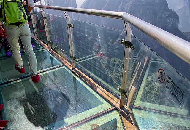 The glass skywalk is 60 meters long