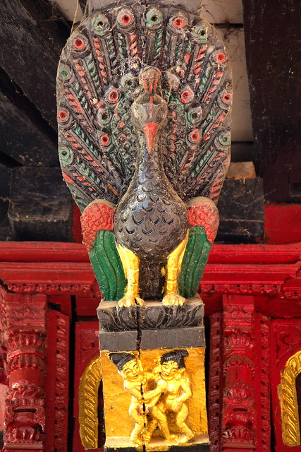 Nepal - Pharping - Sekh Narayan Temple - Detail With Peacock - 49