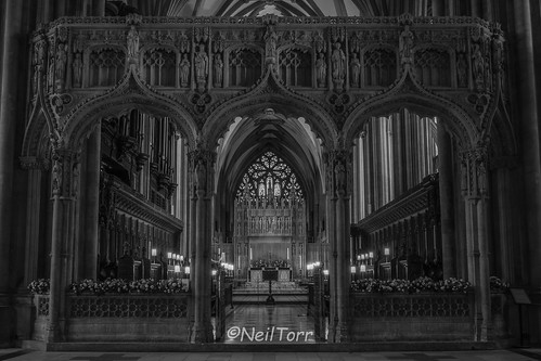 Bristol Cathedral East End B&W