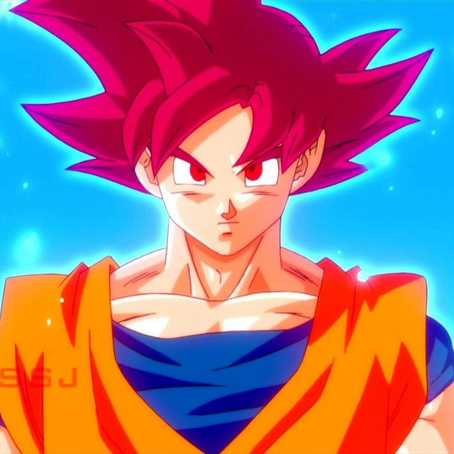 SSJG(Super Saiyan God) Goku, as my favorite manga characte…