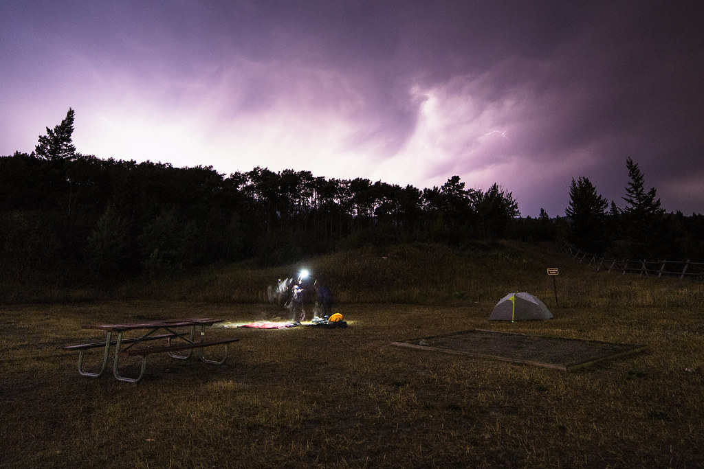Lightning over St. Mary Campground