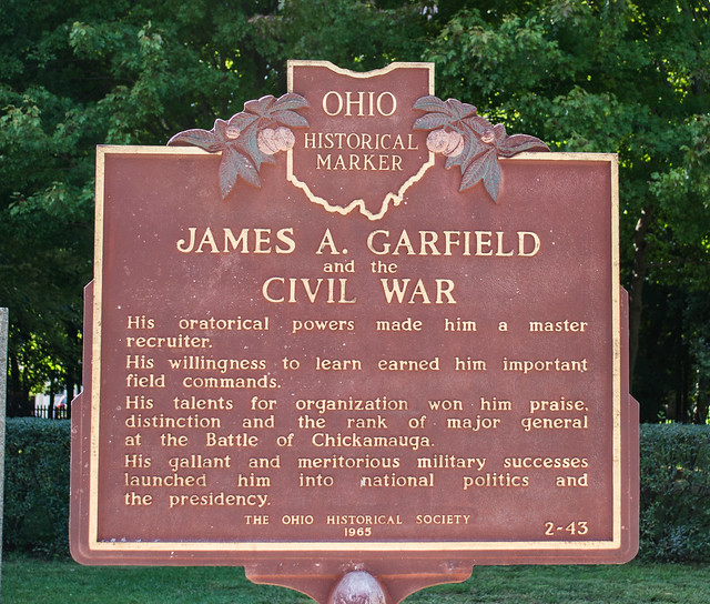 Ohio Historic Marker - Garfield House Historic Site