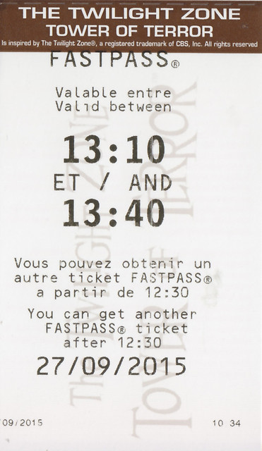 Fastpass for the Tower of Terror