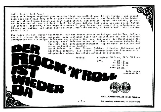 3 - 1970 - Disc O Mail - Katalog - The History Of Rock'n'Roll-