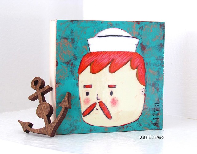 Aye matie! Too adorable to go to the sea...Ginger Pete is very observant and always on the look out! ...added to my shop! . . . . .