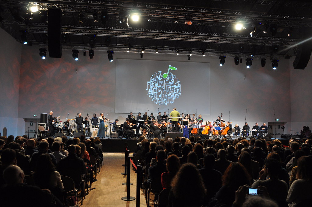 Fronteras Musicales Abiertas performing in the 'Food Moves the World' concert in Milan EXPO 2015