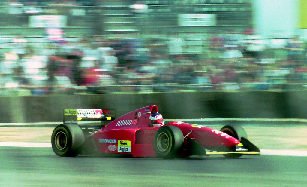 Jean Alesi - Ferrari 412T1B at the 1994 British  Grand Prix