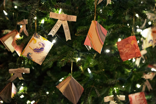 Handmade Book Ornaments at White House Christmas 2015 - NPR photo