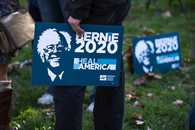 Bernie 2020 Heal America sign, People's Rally, Washington DC