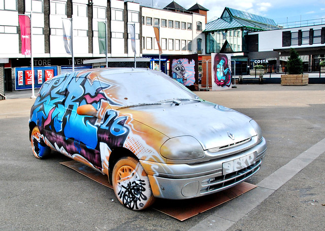Gloucester, Kings Square - Street Art Festival 2016, decorated car