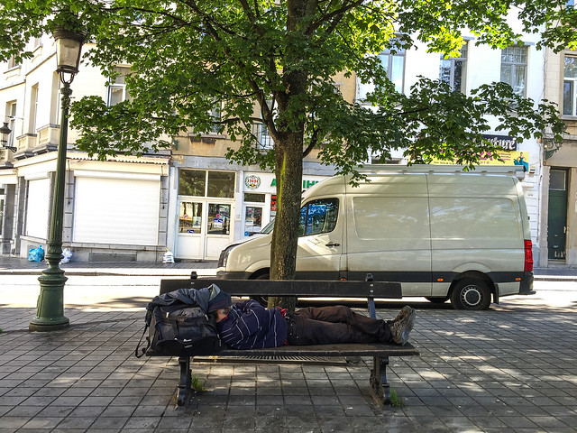'Economic' migrants frequently hail from the Western Balkans. Schaerbeek, July 2015.