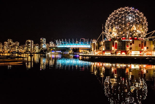 Vancouver night skyline