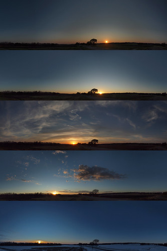 Five Sunsets 2015 (Explored) by Markus Derrer, Five sunsets west of Brandon, Manitoba (49°54′N 99°57′W)
Top image - Jun. 22, 2015 (summer solstice