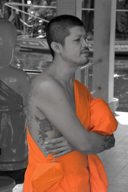 Monk with Tatoo, Bangkok