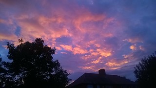 Seacroft Sunset In Leeds , West Yorkshire , England , UK