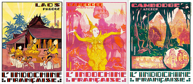 Poster quảng bá du lịch Đông Dương - Xứ Lào và Cam Bốt