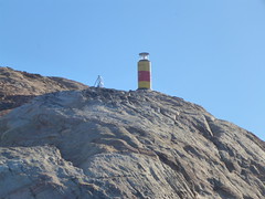 the beacon at the mouth of the Tasiilaq lake