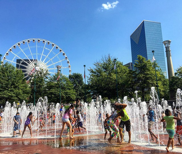 Atlanta Georgia's Centennial Olympic Park has several of the city’s largest attractions including, the World of Coke, the CNN Center and the Georgia Aquarium and is a gathering place for many of the city’s top festivals, concert series and special events.