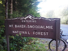 Back Side of Mount Rainier National Park Sign
