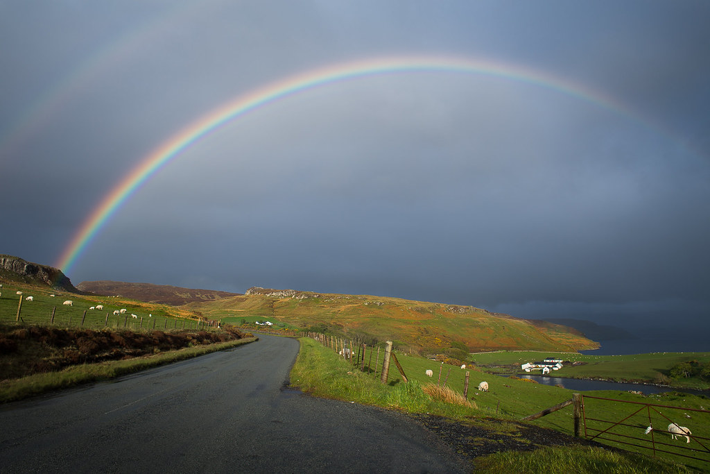 Rainbow on Skye island