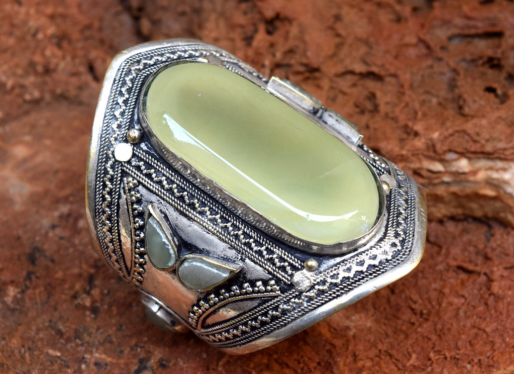 Real-Green-Jade-Onyx-Stone-Afghan-Kuchi-Bracelet-Cuff-Ethn… | Flickr