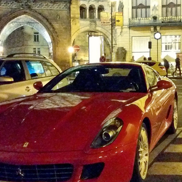 Ferrari California by night in Praha.
